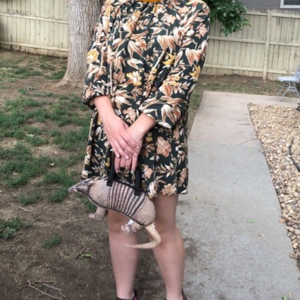 Green and Leafy Curtain Dress